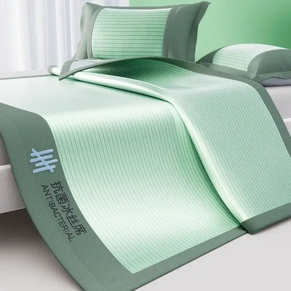 Ribbed pink soft bed mat set bedroom textured pleats