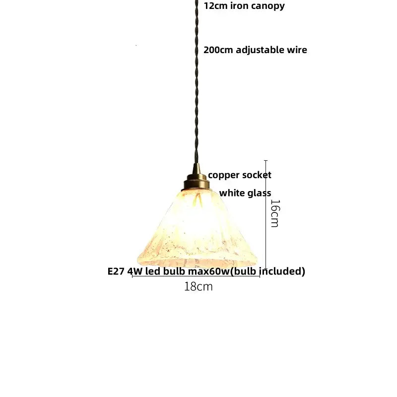 Ribbed teal blue glass led pendant light for dining room