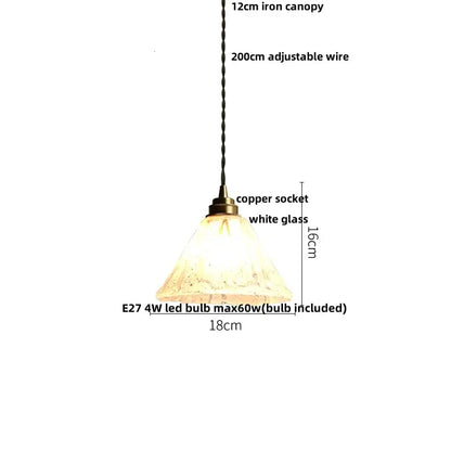 Ribbed teal blue glass led pendant light for dining room