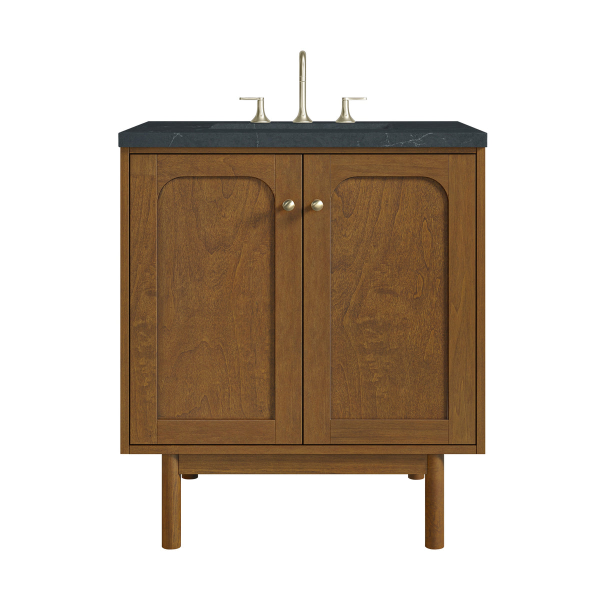 James Martin Laurent 30" Dual Mount Single Bathroom Vanity, Honey Oak