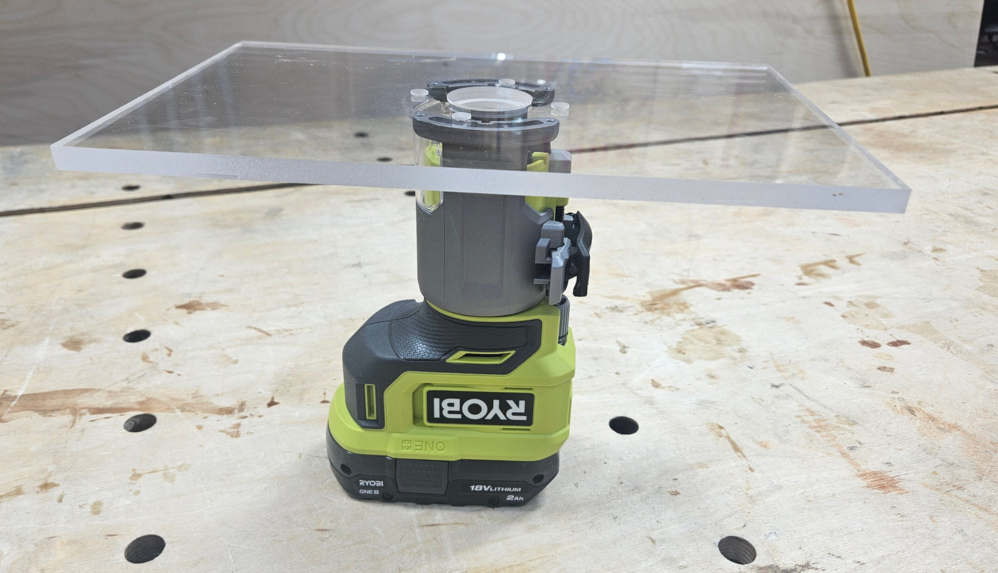 Rectangle Shaped Trim Router Plate, No tabs - Choose your router!