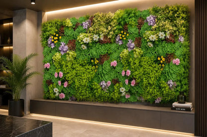 Dense Succulent Artificial Vertical Garden Green Wall Panel 20×20in – UV Resistant – Commercial Grade