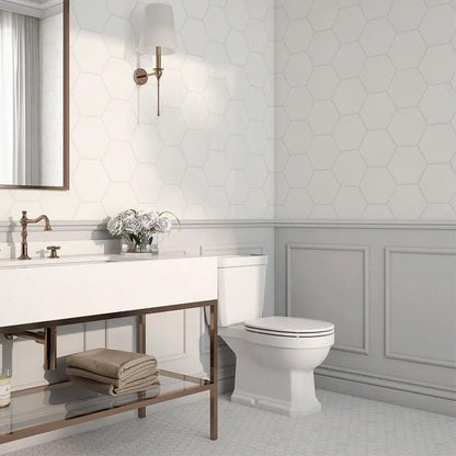 Roca Flow White Matte Ceramic Tiles 8x9