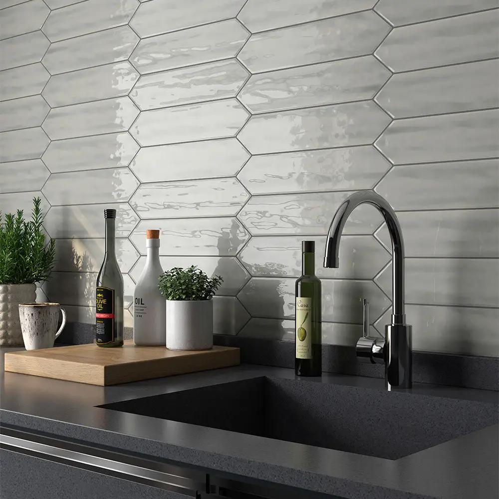 Roca Silver Drift Polished Ceramic Tiles 3x12