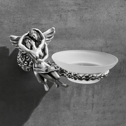 Romantic silver angel bathroom hardware set – bathroom decor
