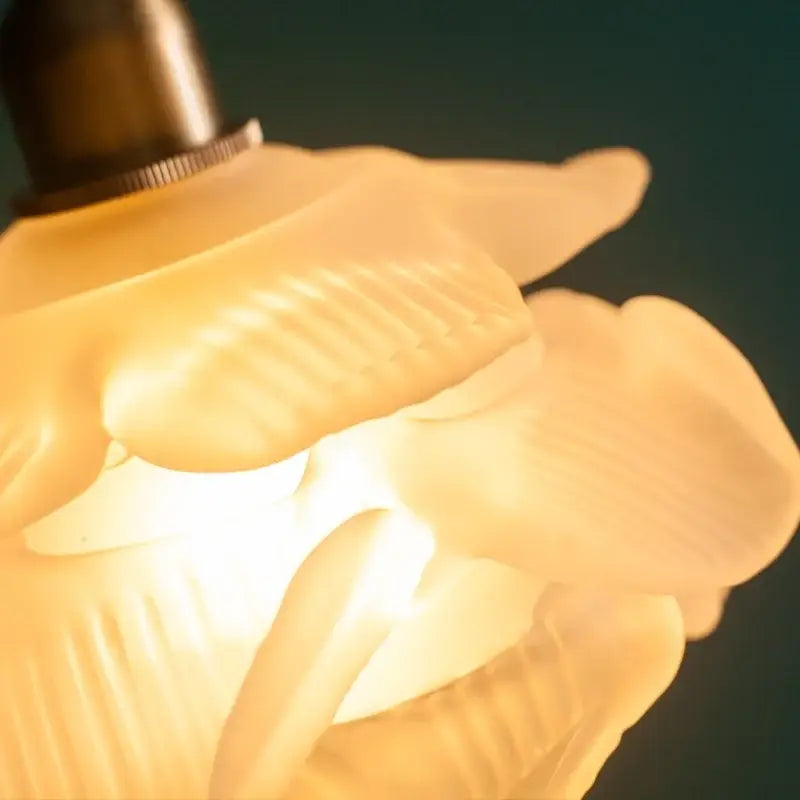 Rose frosted white glass pendant lamp living room light