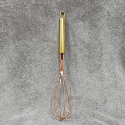 Rose gold & brass steel egg beater whisk set kitchen accessories