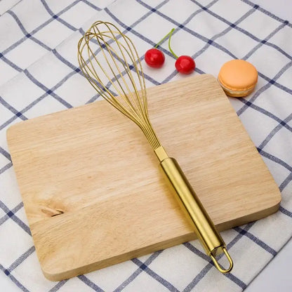 Rose gold & brass steel egg beater whisk set kitchen accessories