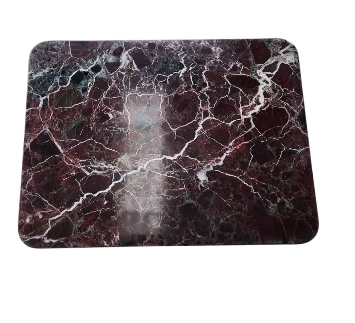 Rosso Levanto Marble Coffee Table - Polished Natural Stone Finish 24 x 31.5 x 16