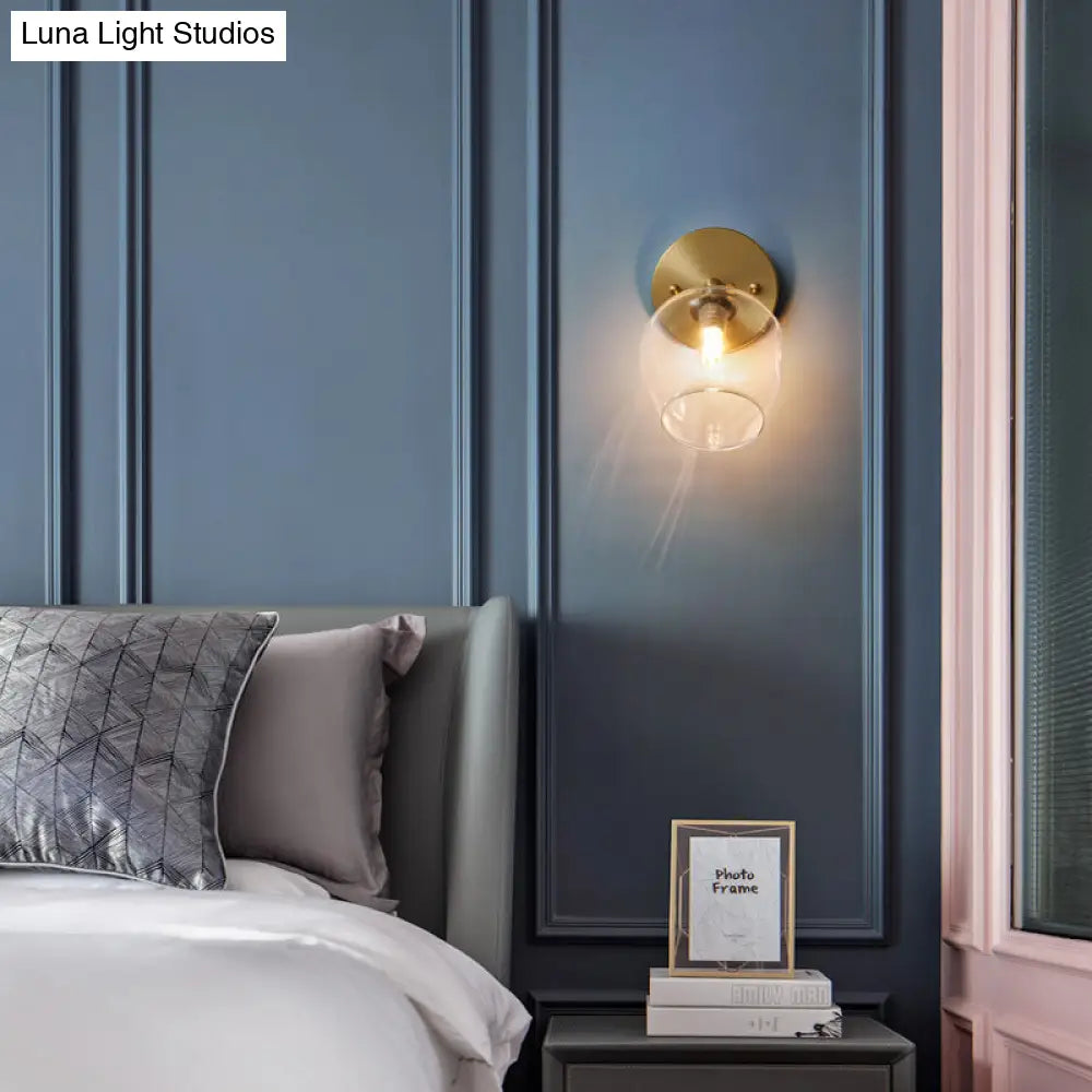 DecorBites™ Rotatable Glass Wall Sconce - Small and Stylish Postmodern Brass Light