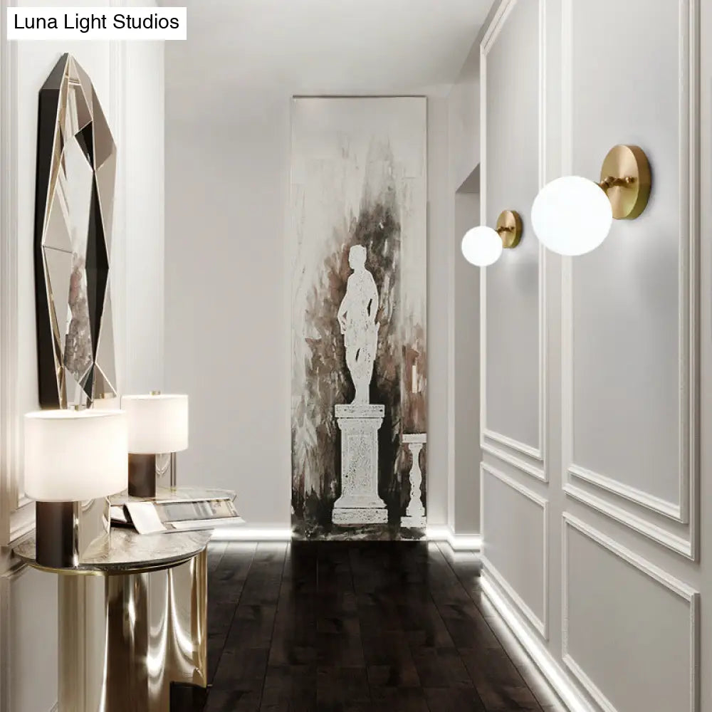 DecorBites™ Rotatable Glass Wall Sconce - Small and Stylish Postmodern Brass Light