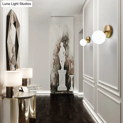 DecorBites™ Rotatable Glass Wall Sconce - Small and Stylish Postmodern Brass Light
