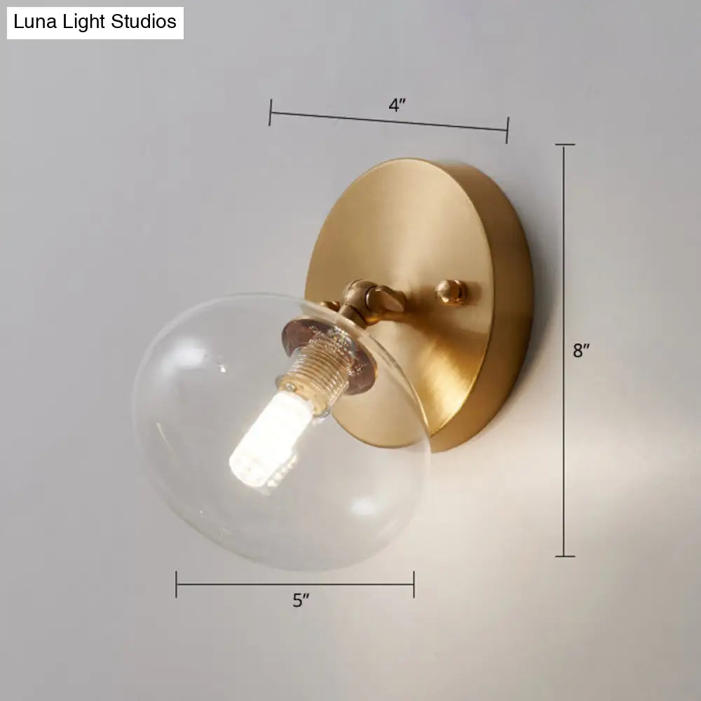 DecorBites™ Rotatable Glass Wall Sconce - Small and Stylish Postmodern Brass Light