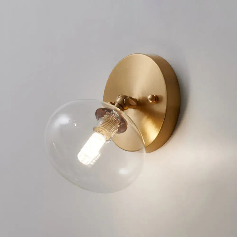 DecorBites™ Rotatable Glass Wall Sconce - Small and Stylish Postmodern Brass Light