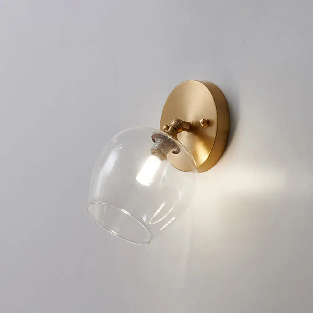 DecorBites™ Rotatable Glass Wall Sconce - Small and Stylish Postmodern Brass Light