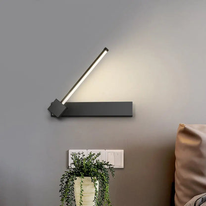 DecorBites™ Rotatable LED Sconce: Modern White/Black Finish with Acrylic Shade for Wall Lighting in Warm/White
