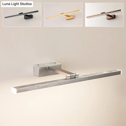 DecorBites™ Rotatable LED Vanity Mirror Light: Sleek Metal Linear Wall Sconce for Bathrooms