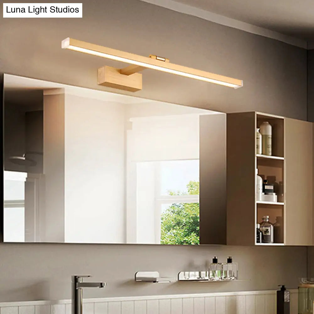 DecorBites™ Rotatable LED Vanity Mirror Light: Sleek Metal Linear Wall Sconce for Bathrooms
