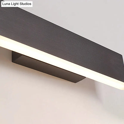 DecorBites™ Rotatable Metal Rectangular Sconce LED Wall Lamp for Bedside, Contemporary Lighting in Coffee/White with Warm/White Light