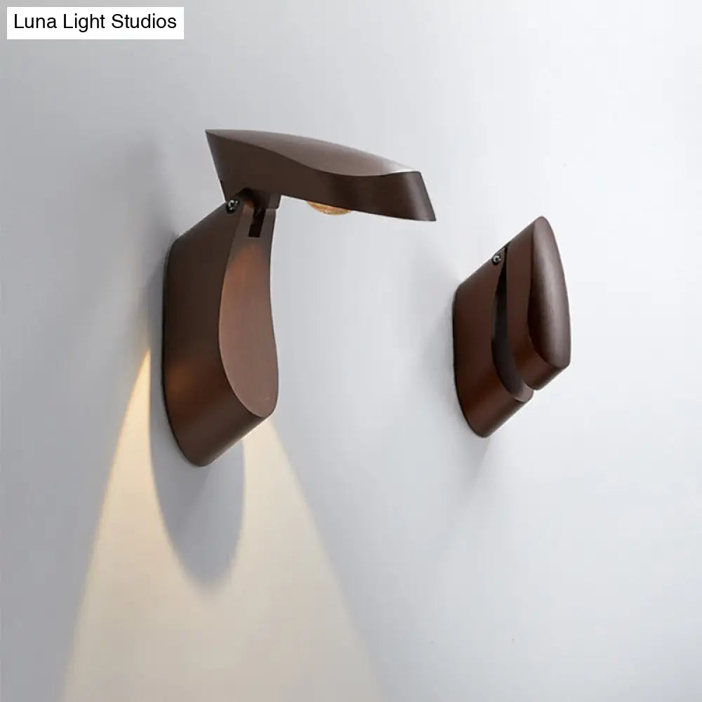 DecorBites™ Rotatable Oval Wall Sconce - Modern Metal LED Bedside Light in White/Black/Gold Finish