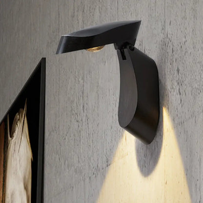 DecorBites™ Rotatable Oval Wall Sconce - Modern Metal LED Bedside Light in White/Black/Gold Finish