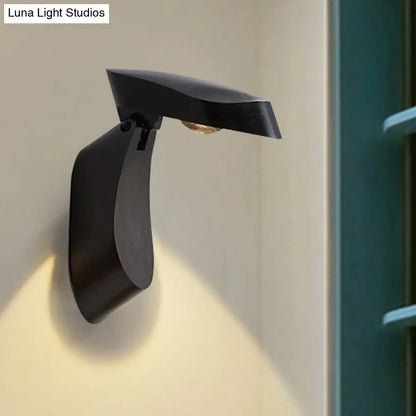 DecorBites™ Rotatable Oval Wall Sconce - Modern Metal LED Bedside Light in White/Black/Gold Finish