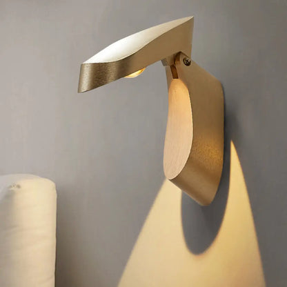 DecorBites™ Rotatable Oval Wall Sconce - Modern Metal LED Bedside Light in White/Black/Gold Finish