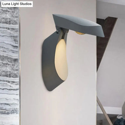 DecorBites™ Rotatable Oval Wall Sconce - Modern Metal LED Bedside Light in White/Black/Gold Finish