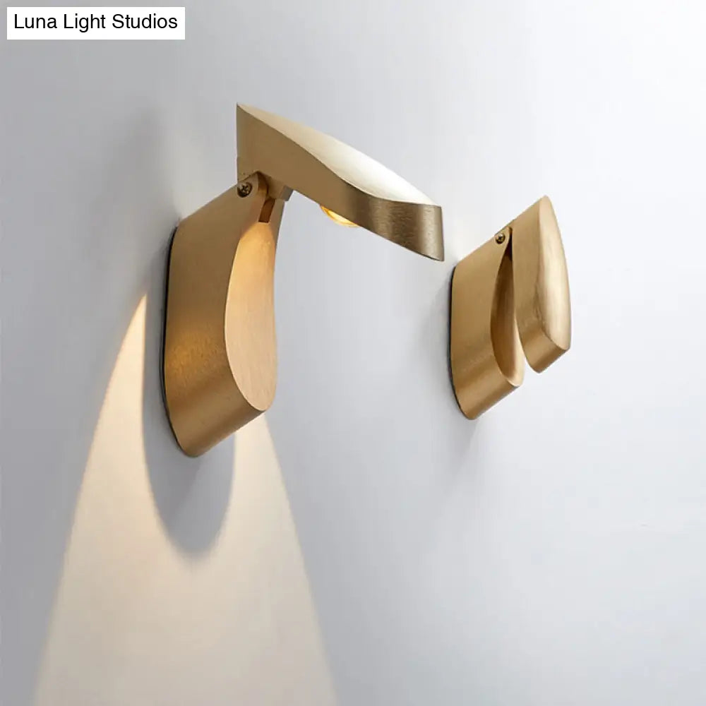 DecorBites™ Rotatable Oval Wall Sconce - Modern Metal LED Bedside Light in White/Black/Gold Finish
