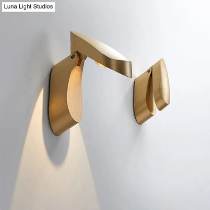 DecorBites™ Rotatable Oval Wall Sconce - Modern Metal LED Bedside Light in White/Black/Gold Finish