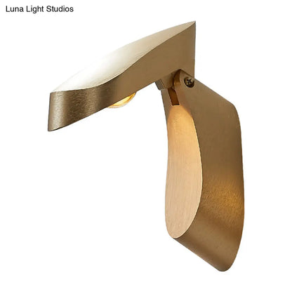 DecorBites™ Rotatable Oval Wall Sconce - Modern Metal LED Bedside Light in White/Black/Gold Finish