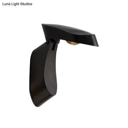 DecorBites™ Rotatable Oval Wall Sconce - Modern Metal LED Bedside Light in White/Black/Gold Finish