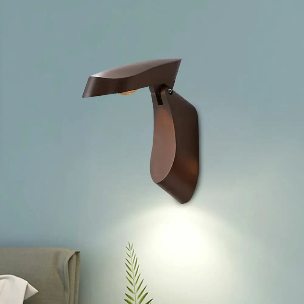 DecorBites™ Rotatable Oval Wall Sconce - Modern Metal LED Bedside Light in White/Black/Gold Finish