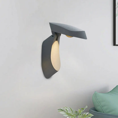 DecorBites™ Rotatable Oval Wall Sconce - Modern Metal LED Bedside Light in White/Black/Gold Finish
