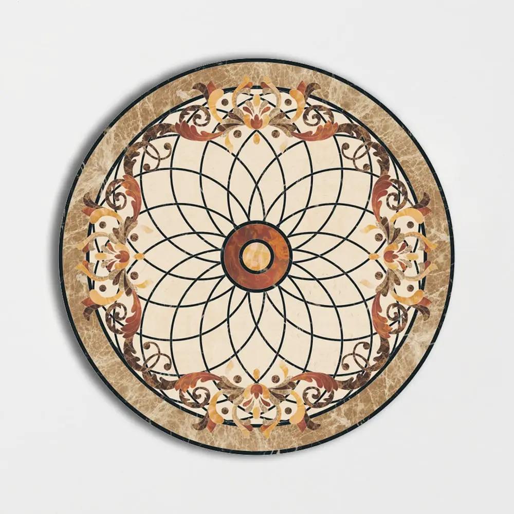 Round Aluminum Backed Multi Finish Aptus Marble Medallions 48