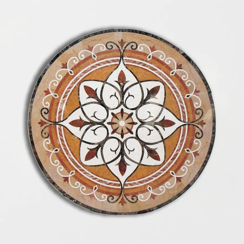 Round Aluminum Backed Multi Finish Devotion Marble Medallions 60