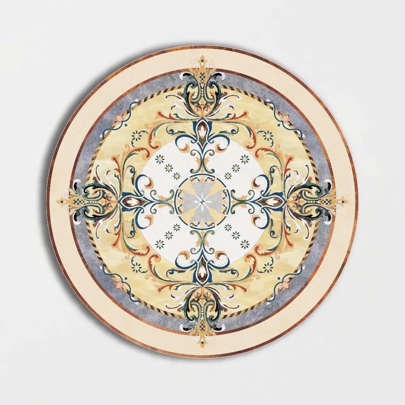 Round Aluminum Backed Multi Finish Geneva Marble Medallions 48