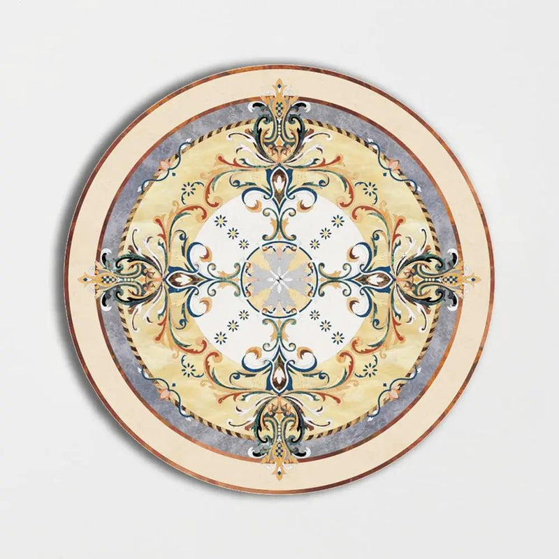 Round Aluminum Backed Multi Finish Geneva Marble Medallions 60
