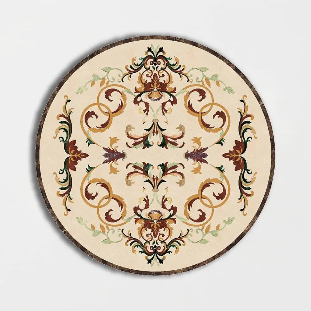 Round Aluminum Backed Multi Finish Grace Marble Medallions 60
