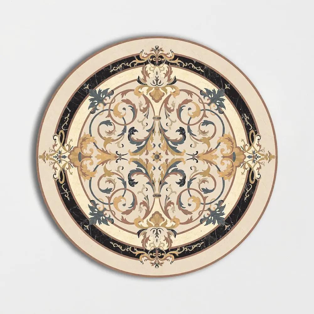 Round Aluminum Backed Multi Finish Lucerne Marble Medallions 36