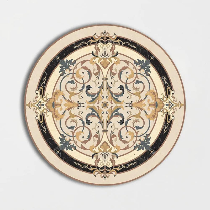 Round Aluminum Backed Multi Finish Lucerne Marble Medallions 36