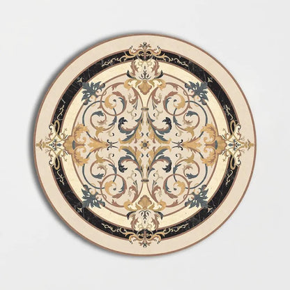 Round Aluminum Backed Multi Finish Lucerne Marble Medallions 60