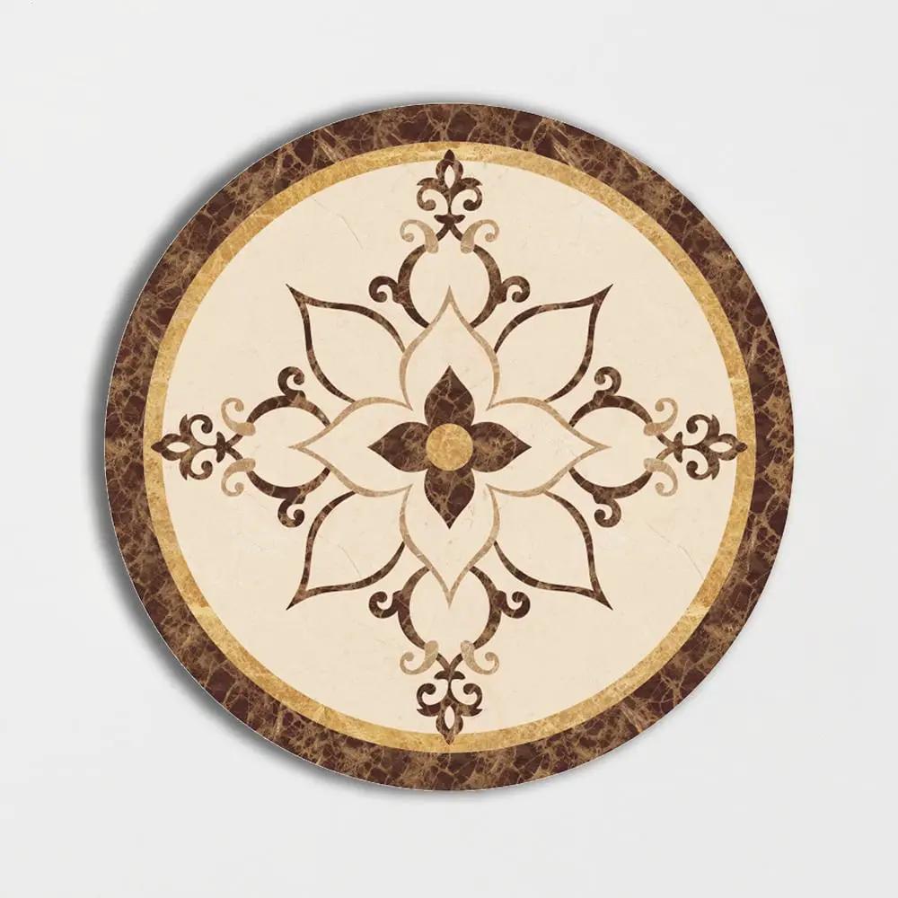Round Aluminum Backed Multi Finish Marcus Marble Medallions 36
