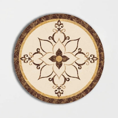 Round Aluminum Backed Multi Finish Marcus Marble Medallions 36