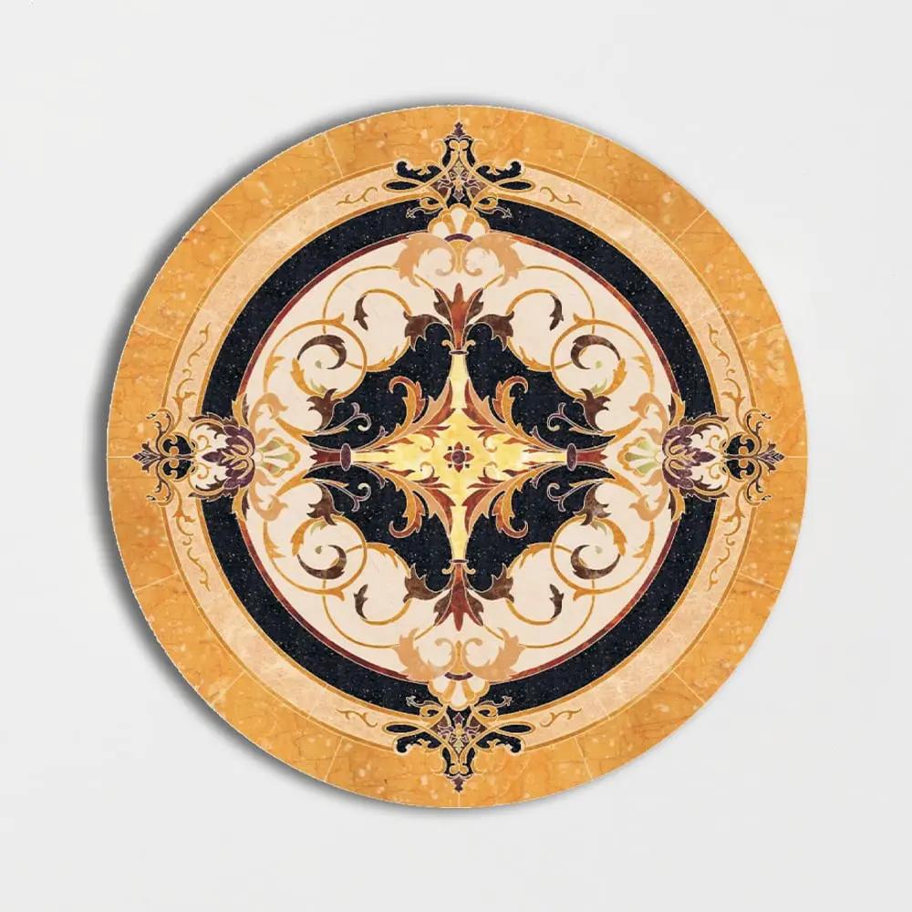 Round Aluminum Backed Multi Finish Neptune Marble Medallions 36