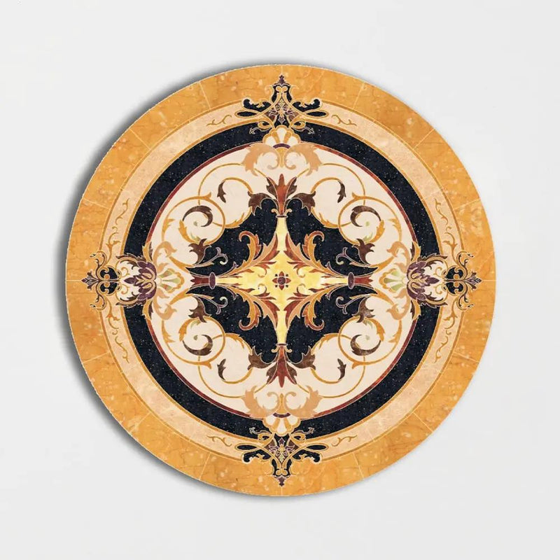 Round Aluminum Backed Multi Finish Neptune Marble Medallions 36