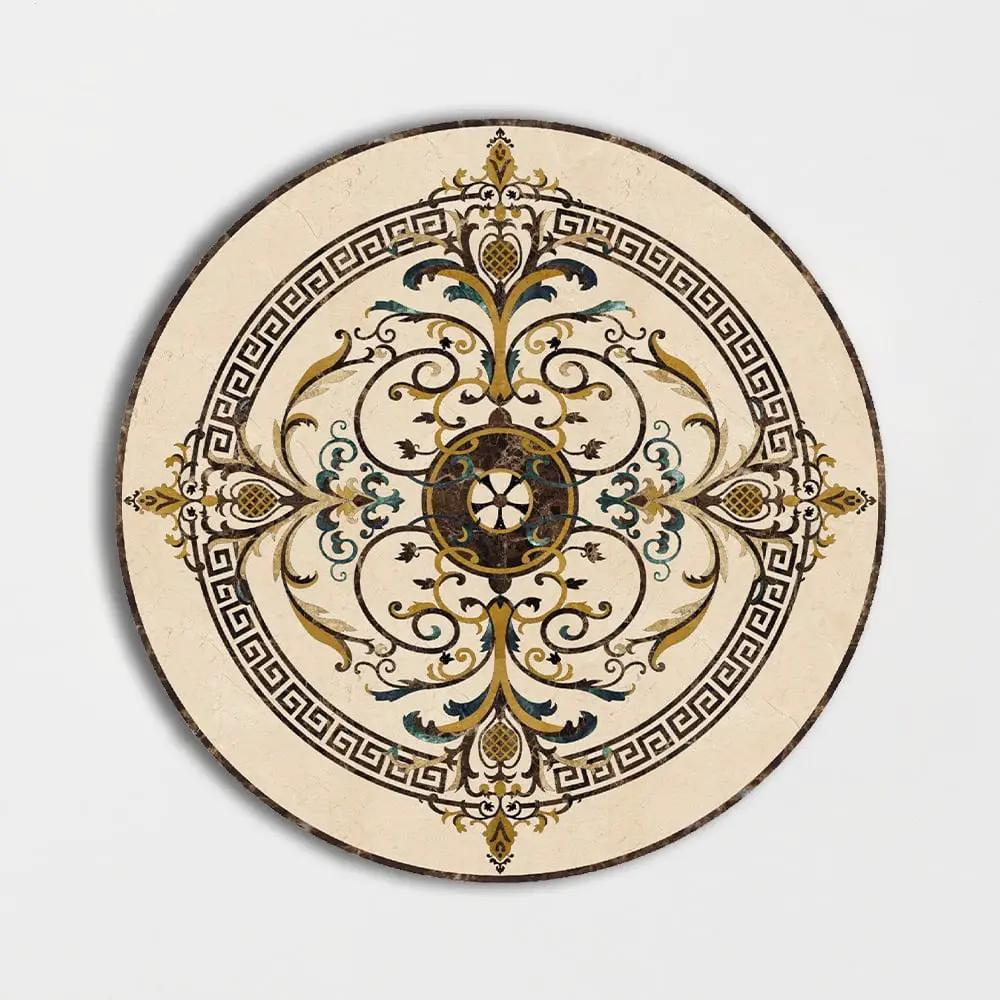 Round Aluminum Backed Multi Finish Odyssey Marble Medallions 48