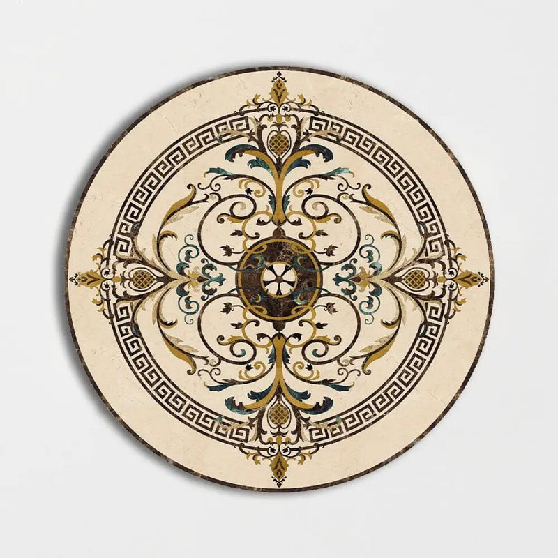 Round Aluminum Backed Multi Finish Odyssey Marble Medallions 48