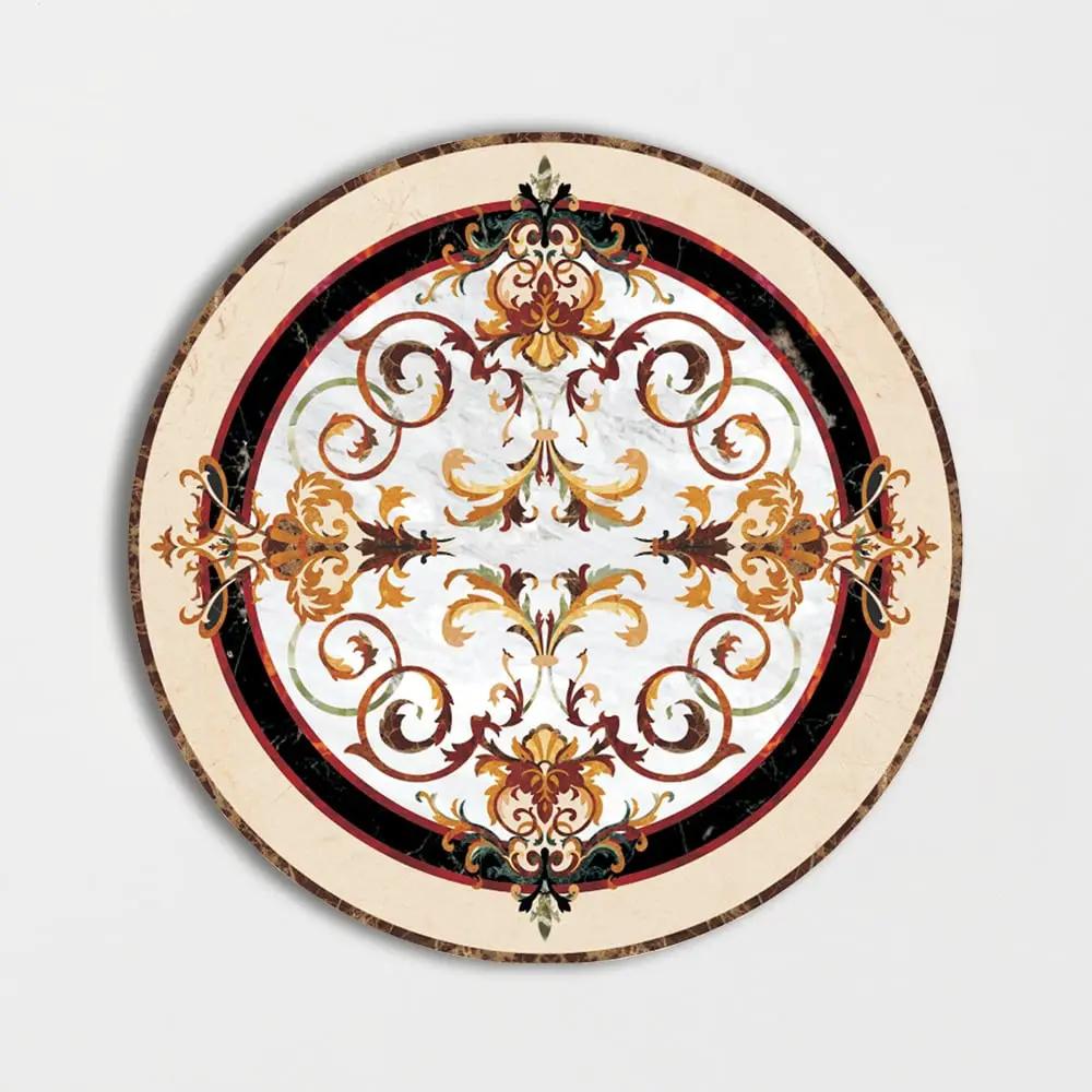 Round Aluminum Backed Multi Finish Rafael Marble Medallions 48