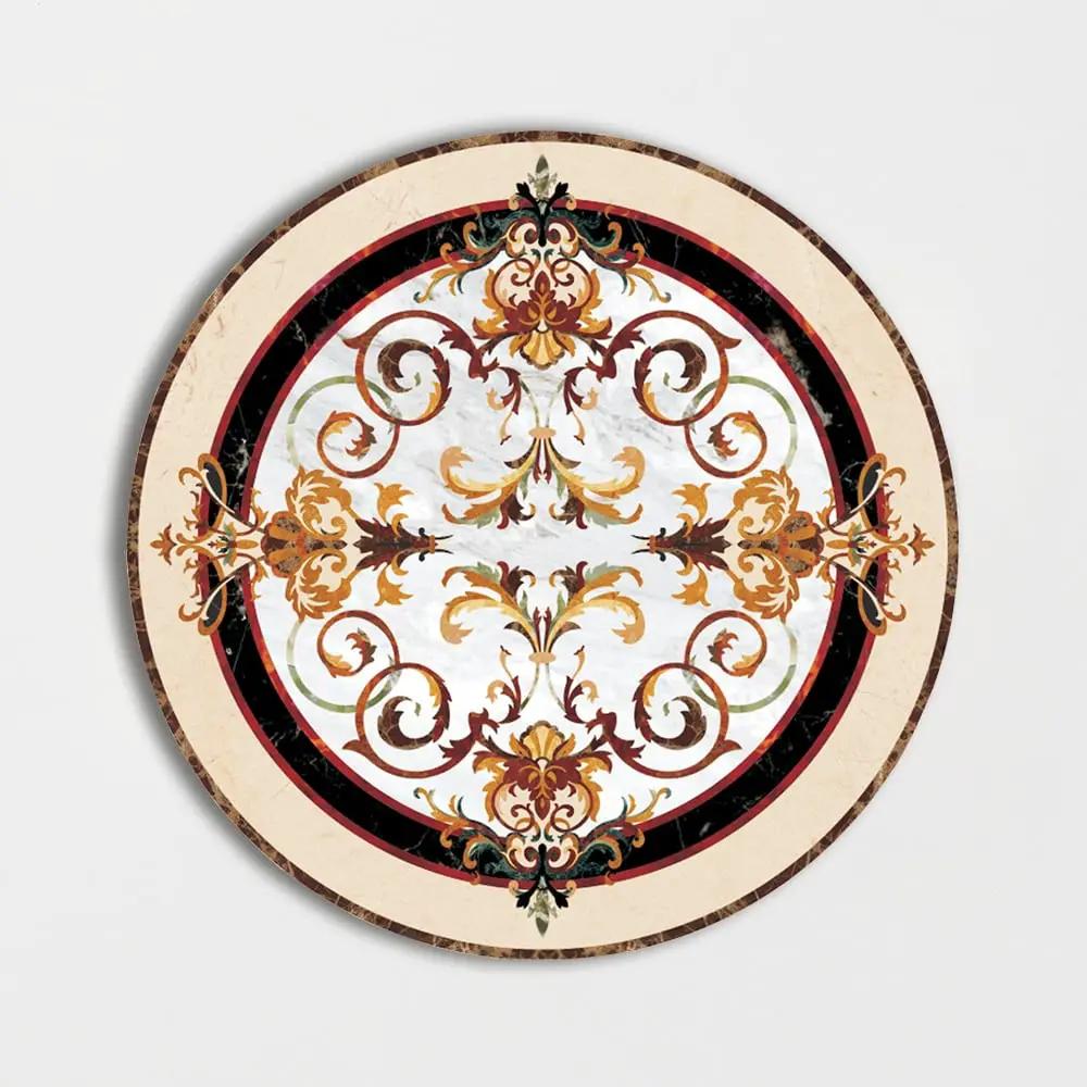 Round Aluminum Backed Multi Finish Rafael Marble Medallions 72